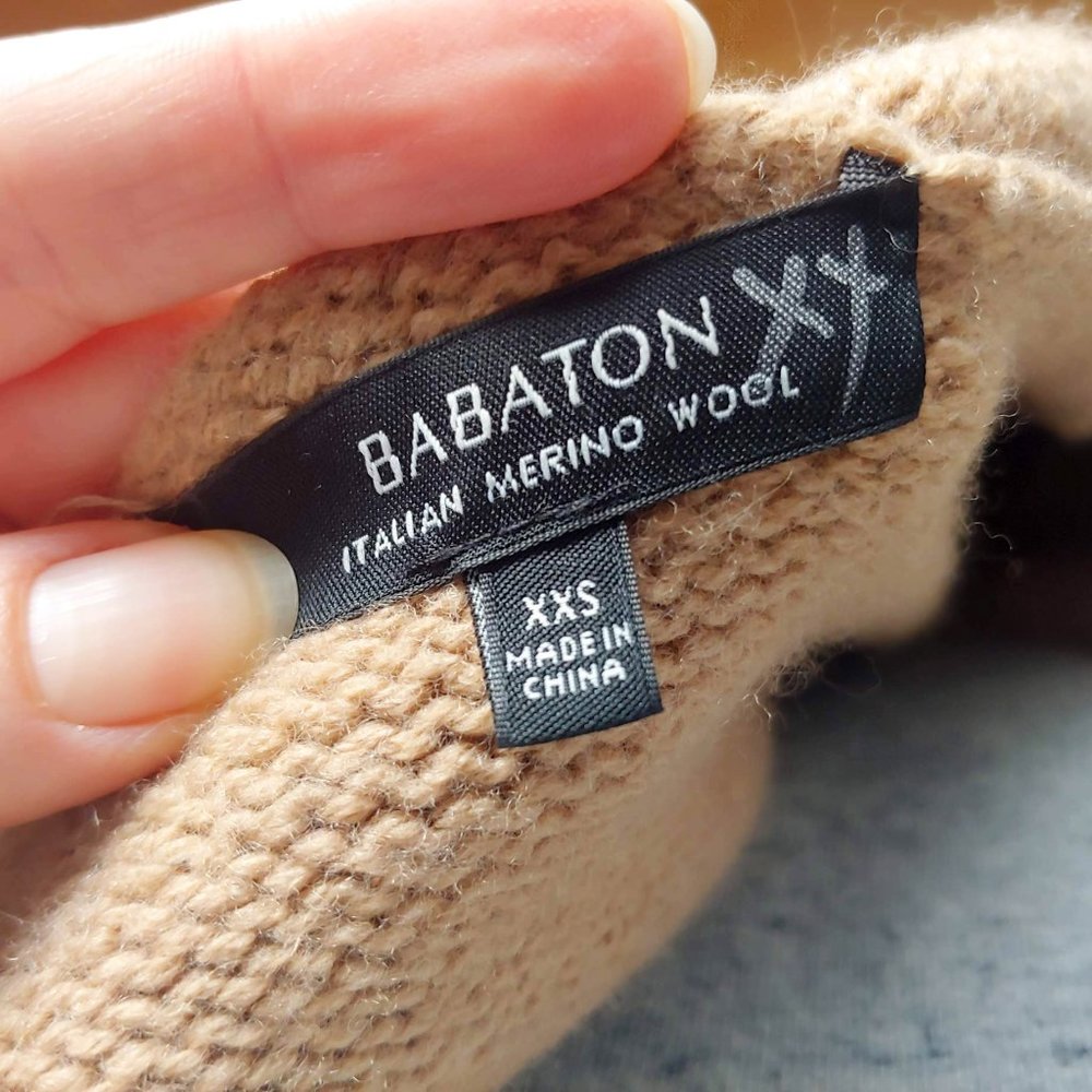[SOLD] Babaton Thackeray Sweater Cardigan Coatigan Constant Camel - Picture 8 of 16